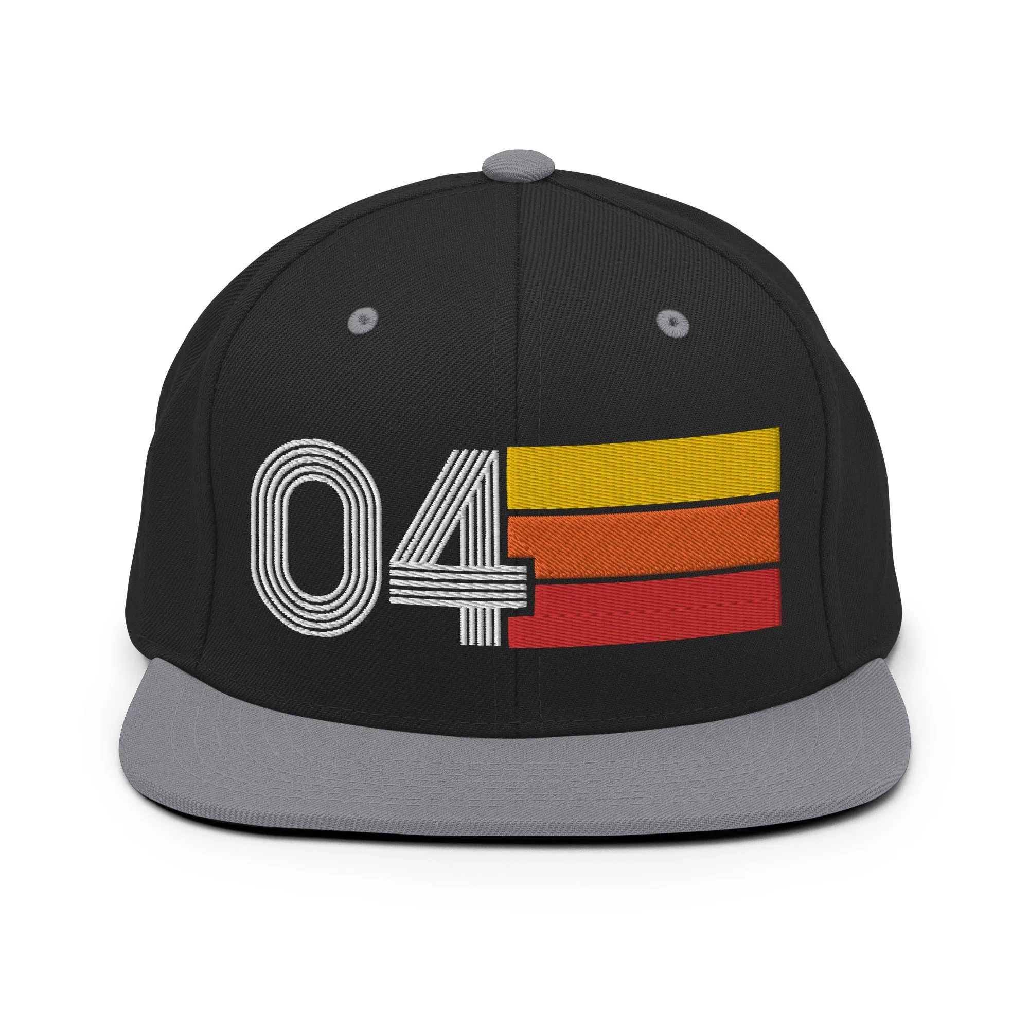 04 - Number Four Retro Tri-Line Snapback Hat