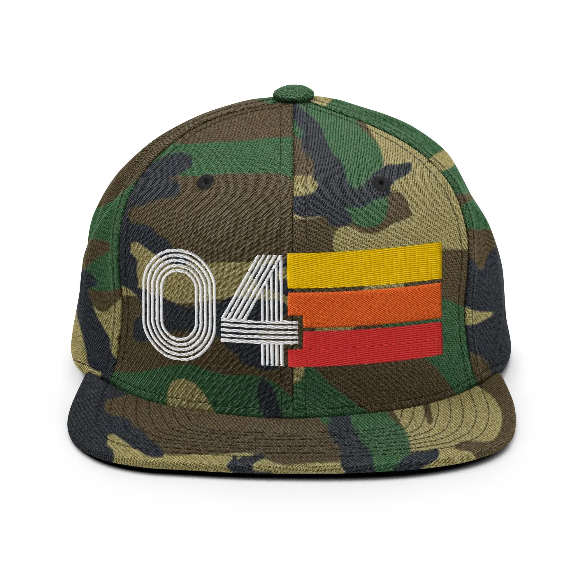 04 - Number Four Retro Tri-Line Snapback Hat