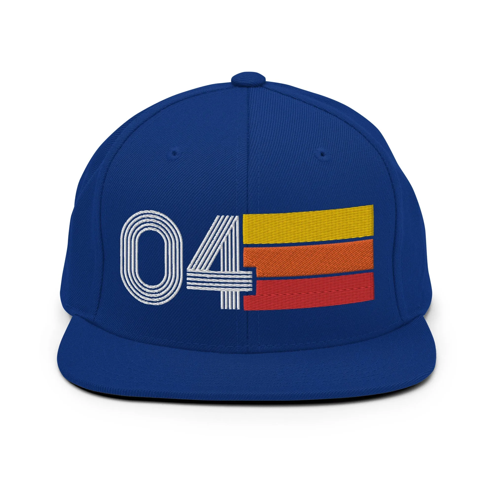 04 - Number Four Retro Tri-Line Snapback Hat