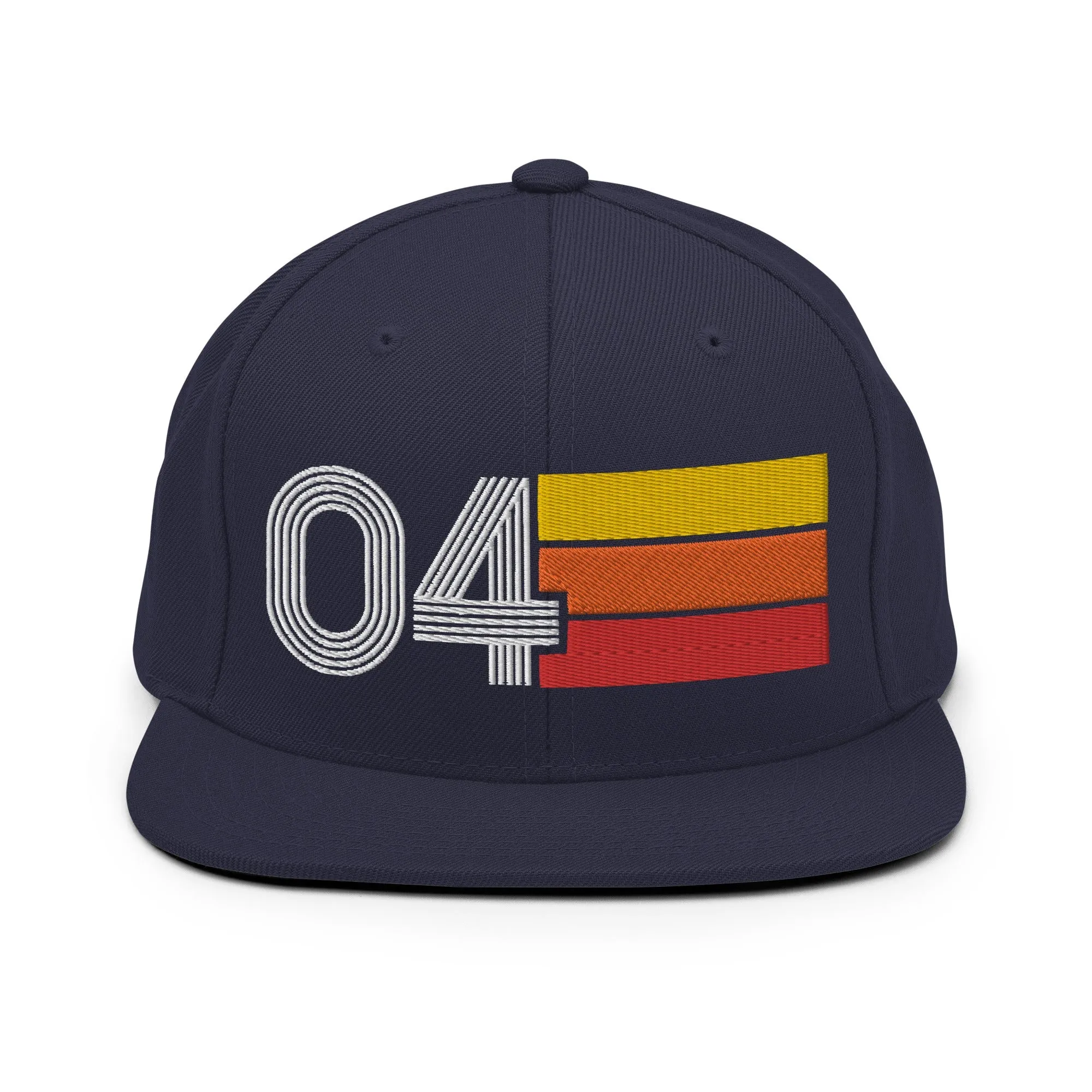 04 - Number Four Retro Tri-Line Snapback Hat