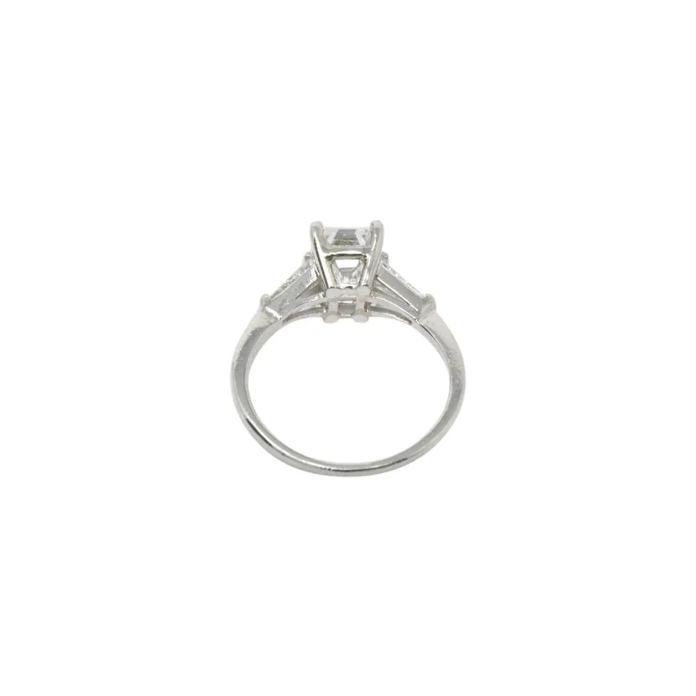 1950's Bailey Banks and Biddle 1.93CTW Emerald Cut Diamond & Platinum Engagement Ring GIA