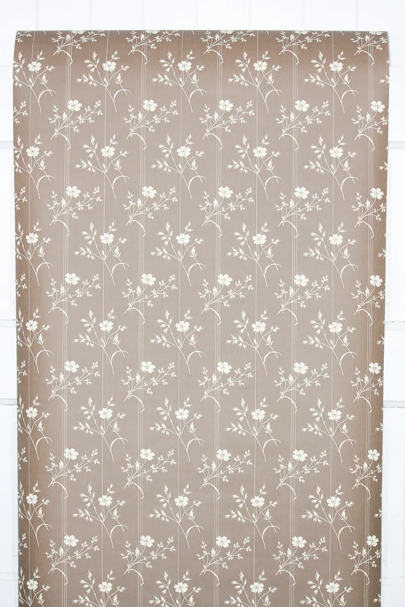 1980s Floral Vintage Wallpaper