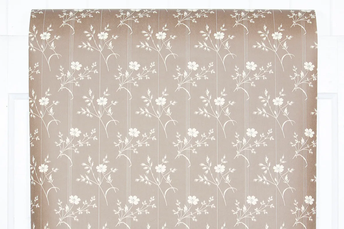 1980s Floral Vintage Wallpaper