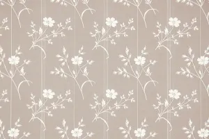 1980s Floral Vintage Wallpaper