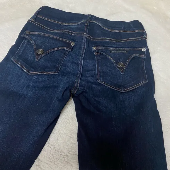 $205 Hudson Beth Baby Boot cut jeans size 25 dark wash blue
