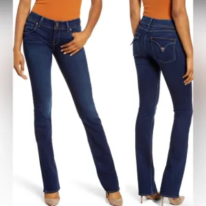 $205 Hudson Beth Baby Boot cut jeans size 25 dark wash blue