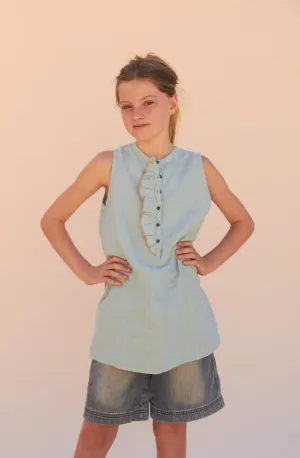 25118 Denim Bermuda - Denim w Shimmer