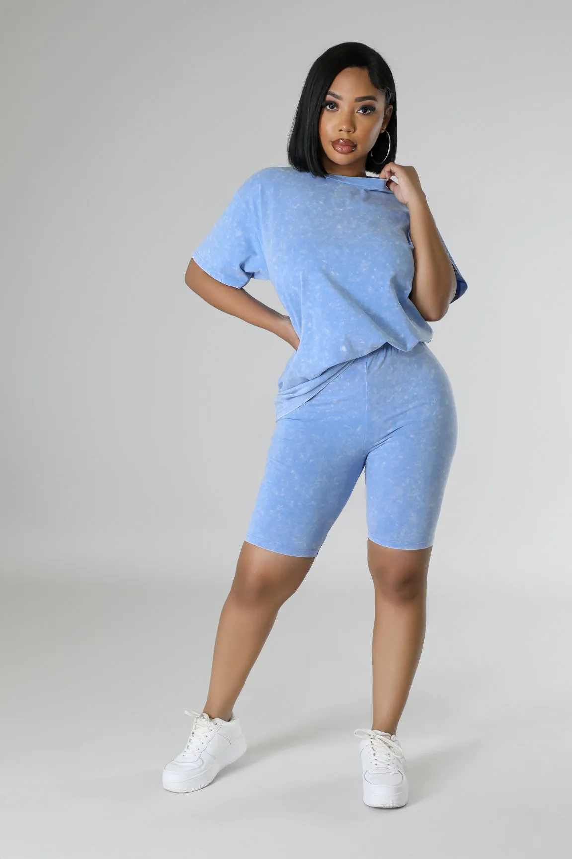 27430P - WASHED TOP & BERMUDA SHORTS SET (4PCS)