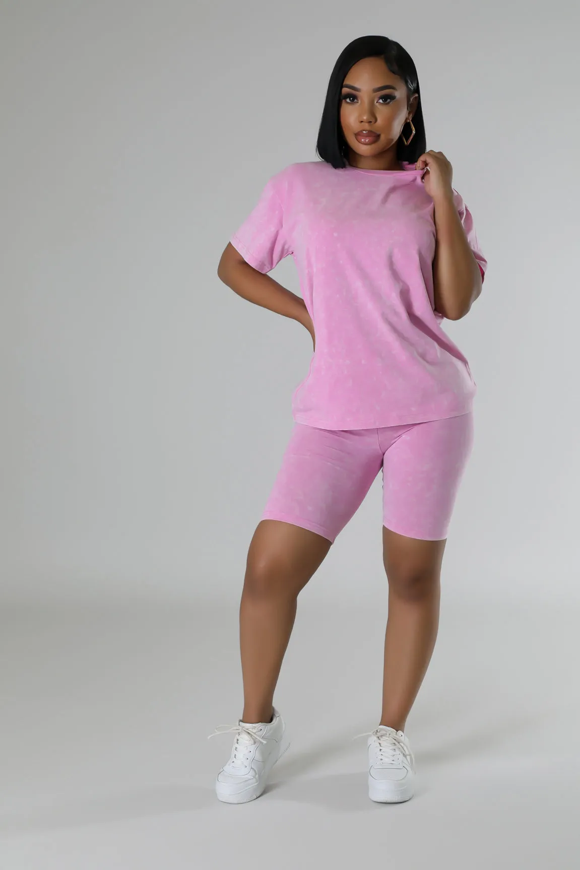 27430P - WASHED TOP & BERMUDA SHORTS SET (4PCS)