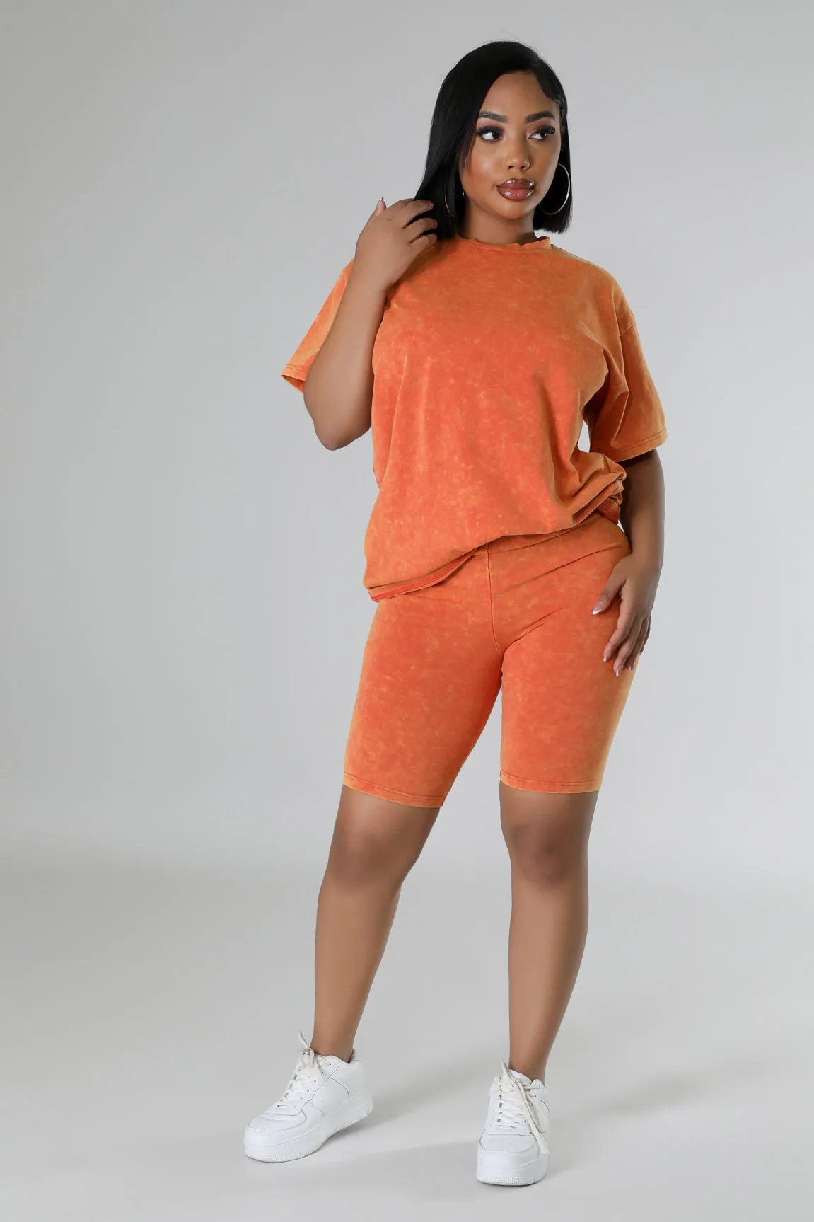 27430P - WASHED TOP & BERMUDA SHORTS SET (4PCS)
