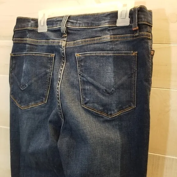 {28} Hudson Barbara Super Skinny StepHem Jeans