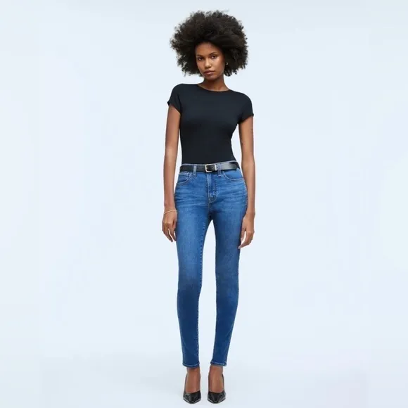 5. MADEWELL 10&quot; High-Rise Roadtripper Authentic Skinny Jeans in Faulkner Wash
