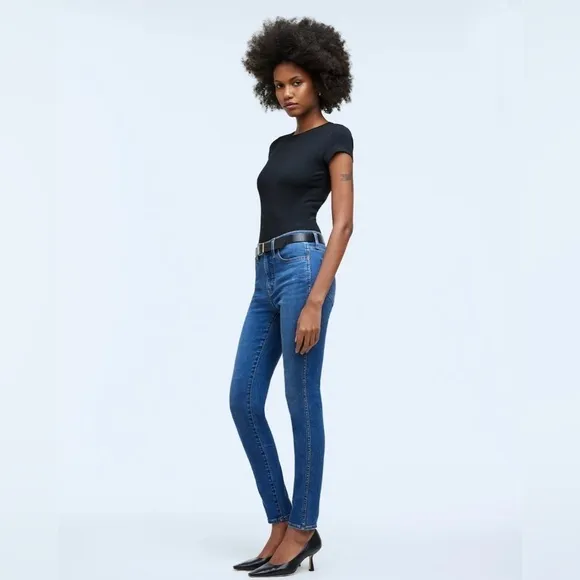 5. MADEWELL 10&quot; High-Rise Roadtripper Authentic Skinny Jeans in Faulkner Wash