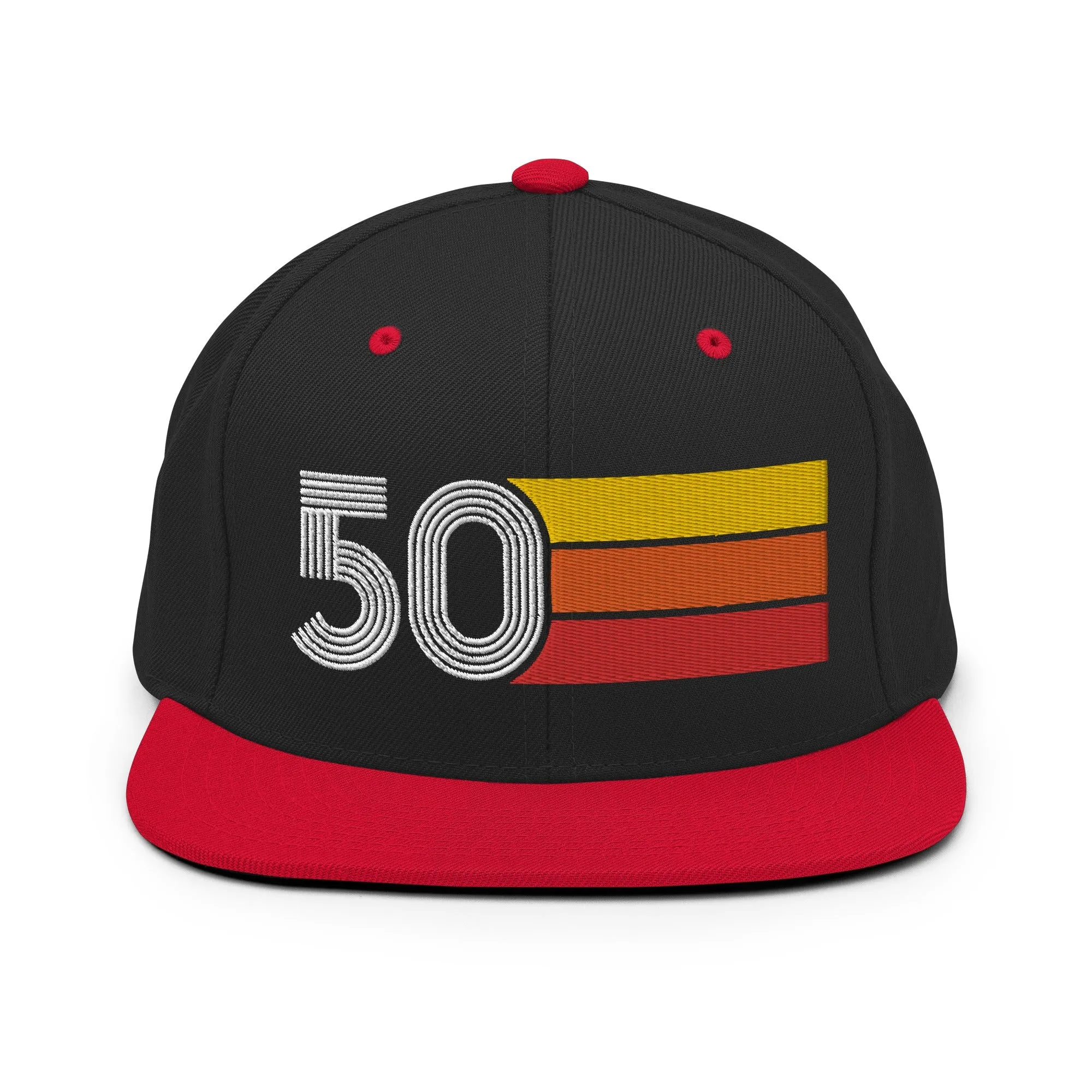 50 - 1950 Retro Tri-Line Snapback Hat