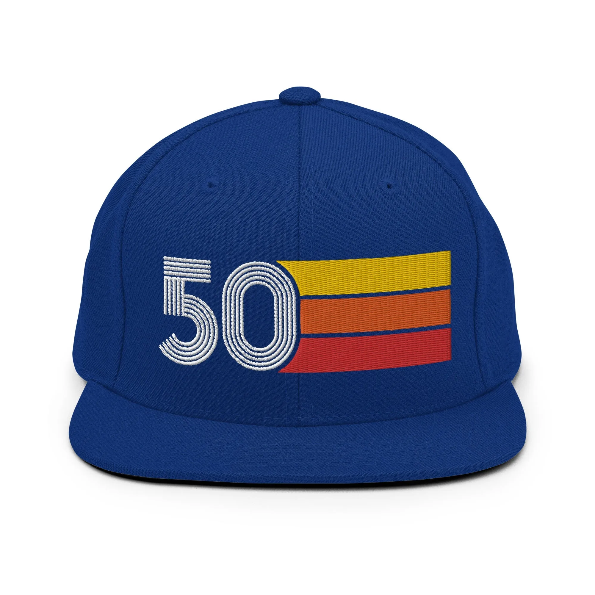 50 - 1950 Retro Tri-Line Snapback Hat