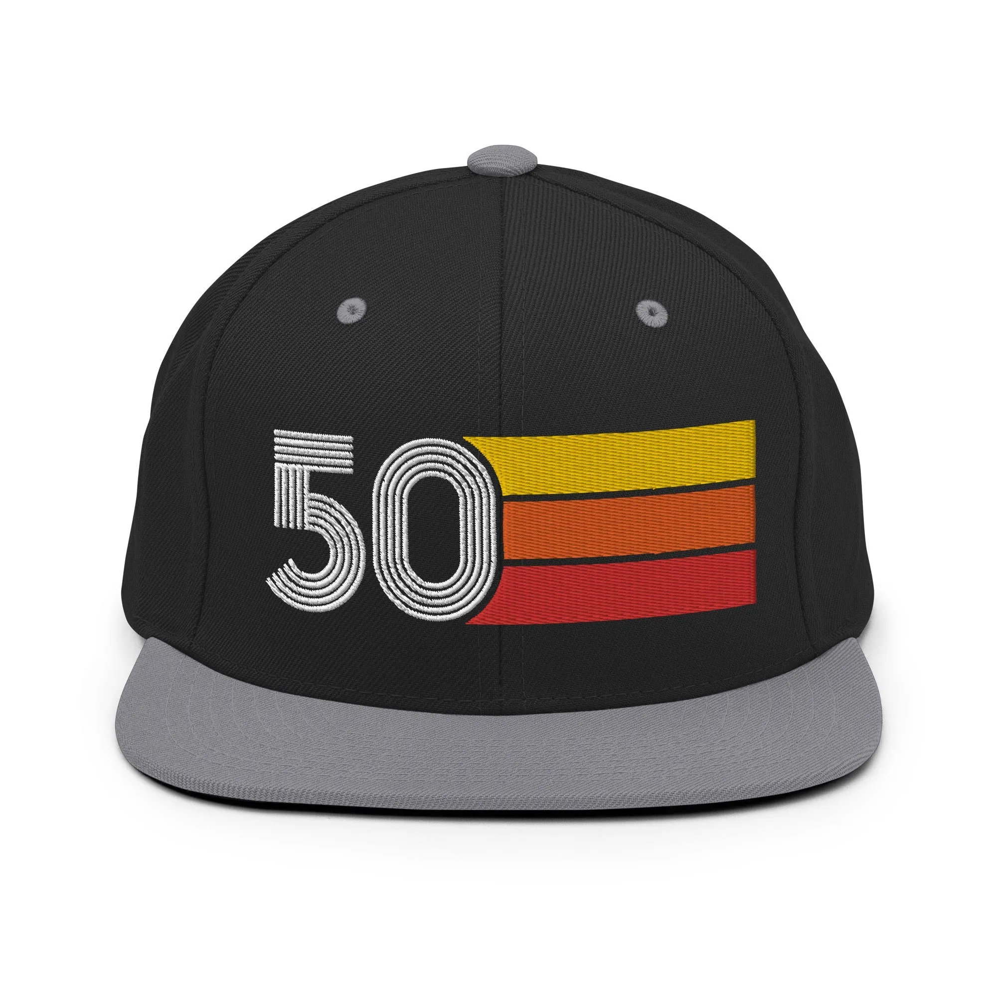 50 - 1950 Retro Tri-Line Snapback Hat