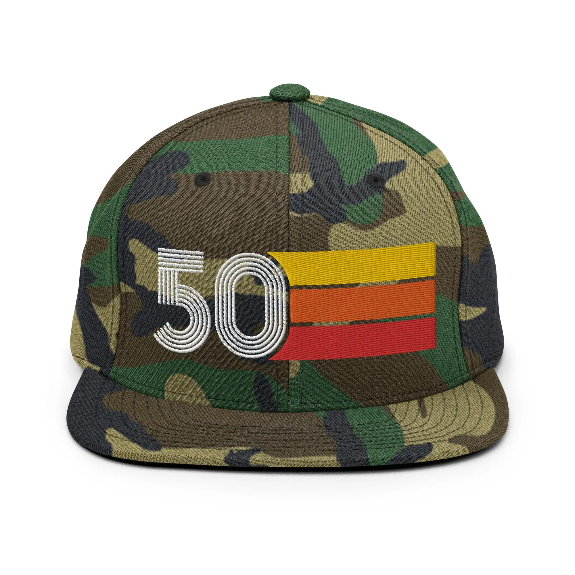 50 - 1950 Retro Tri-Line Snapback Hat