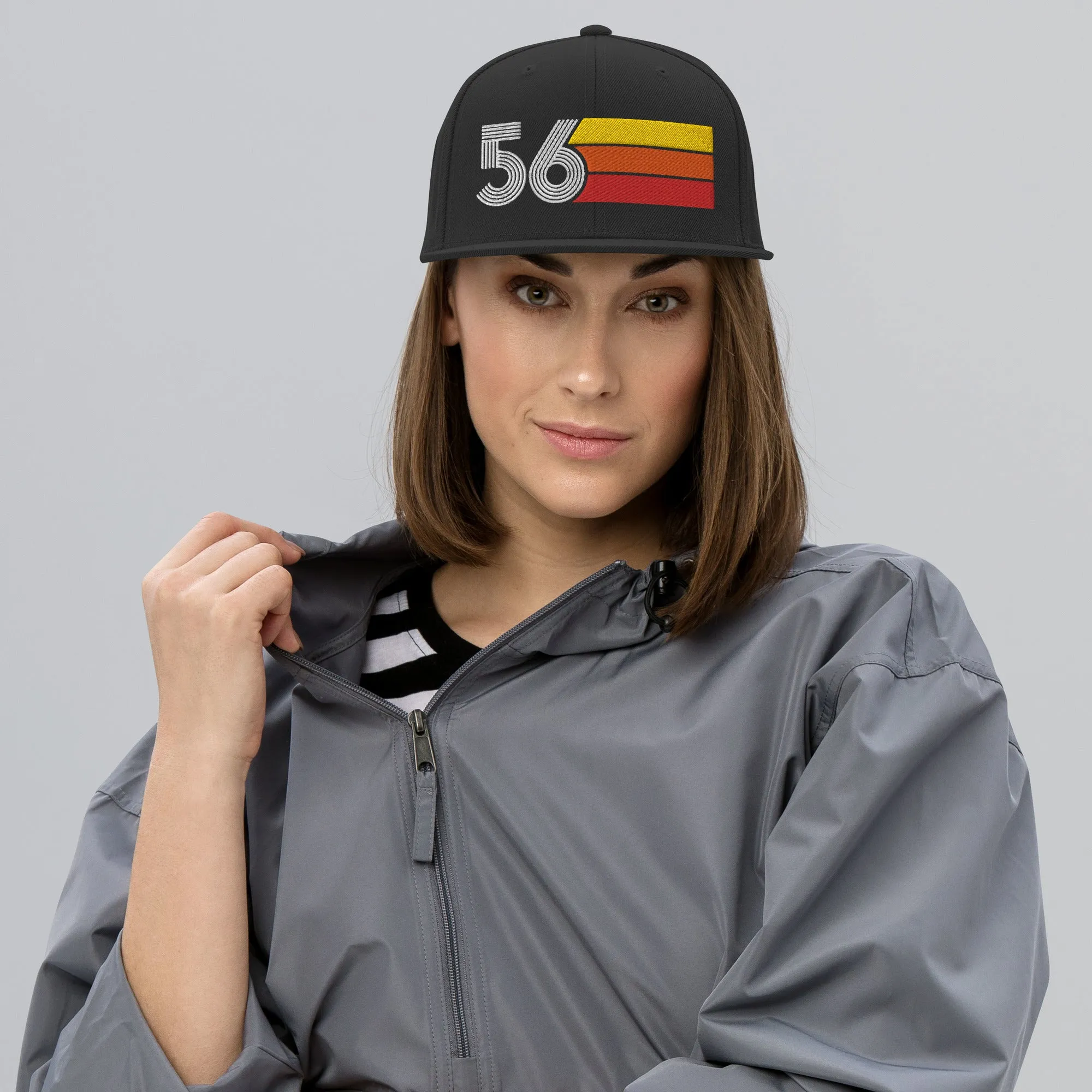 56 - 1956 Retro Tri-Line Snapback Hat