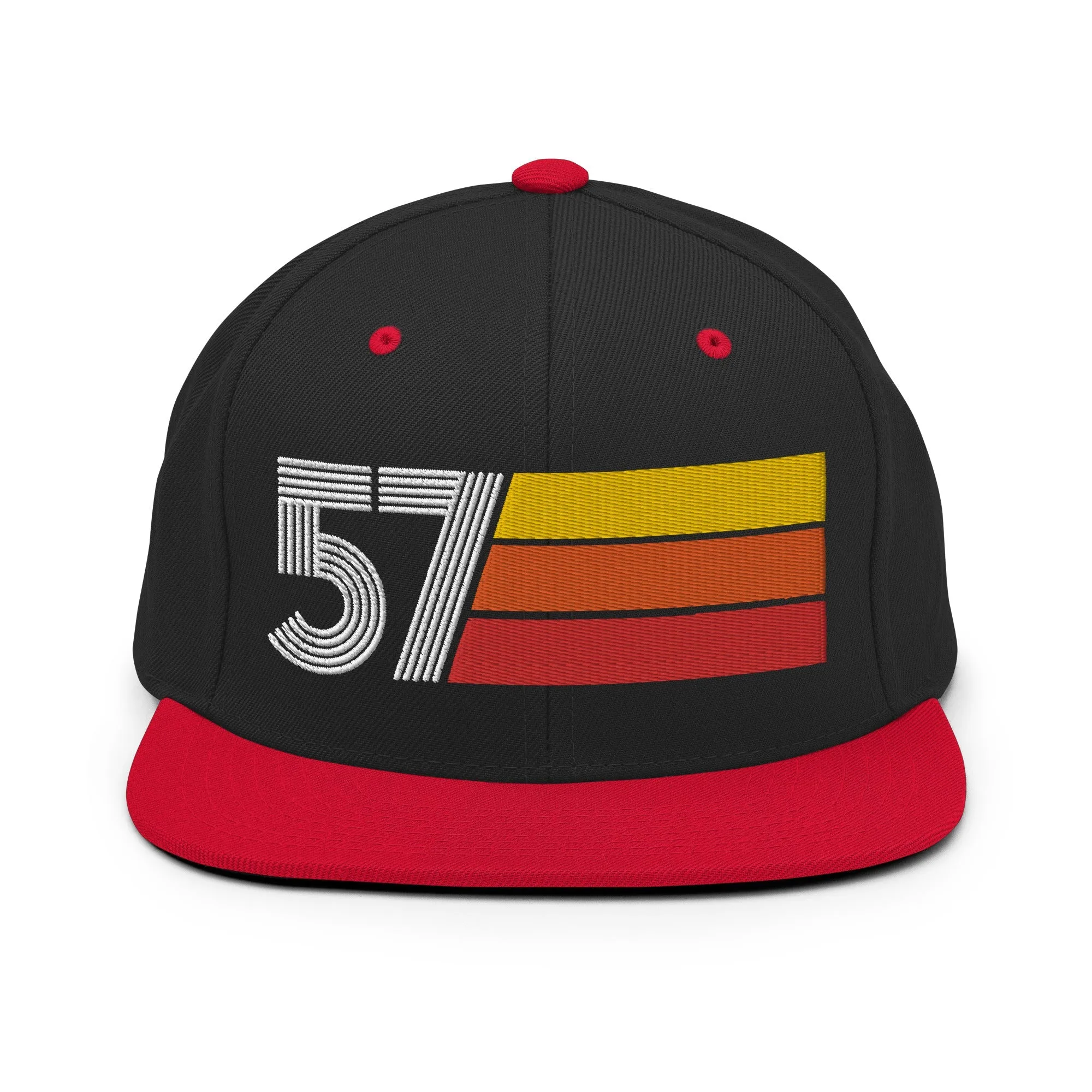 57 - 1957 Retro Tri-Line Snapback Hat