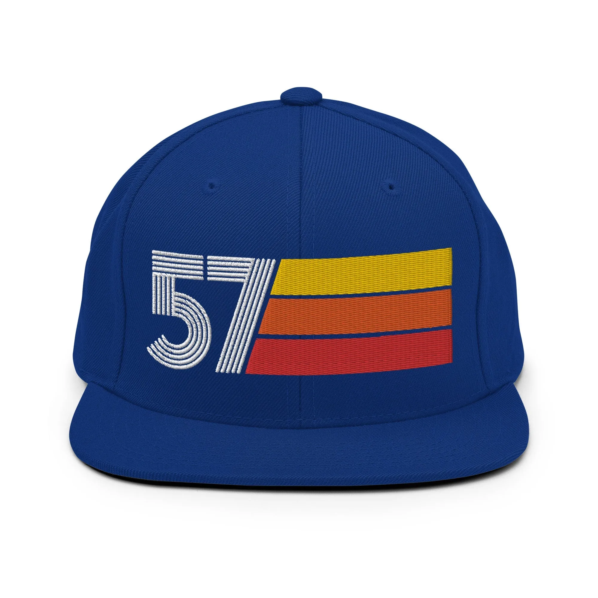 57 - 1957 Retro Tri-Line Snapback Hat