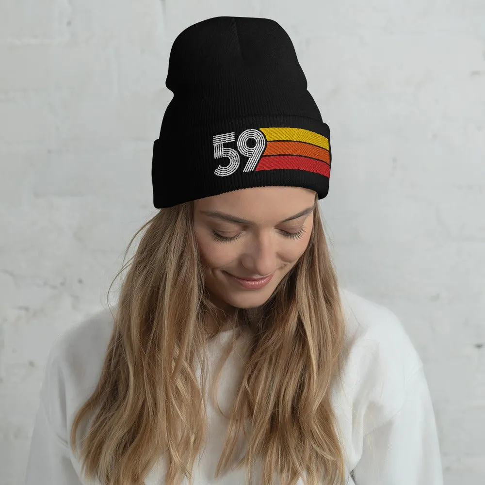 59 - 1959 Retro Tri-Line Cuffed Beanie