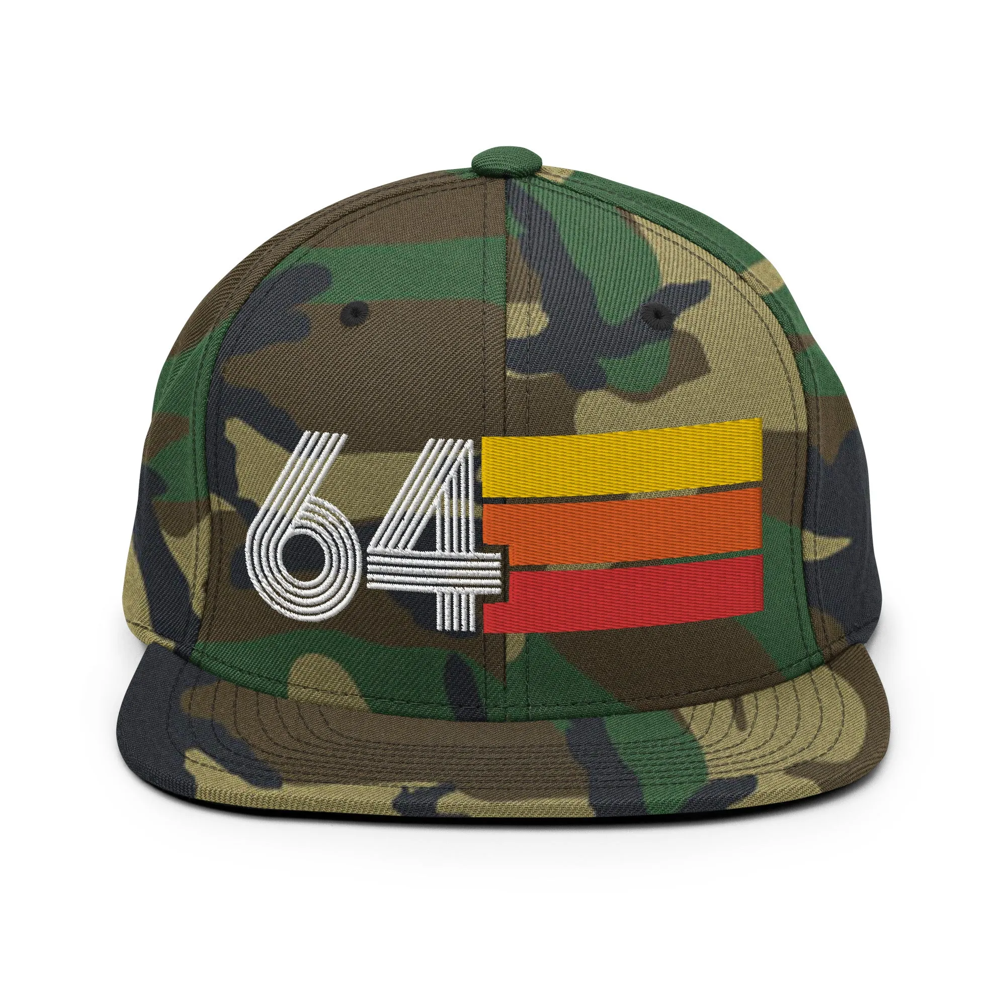 64 - 1964 Retro Tri-Line Snapback Hat