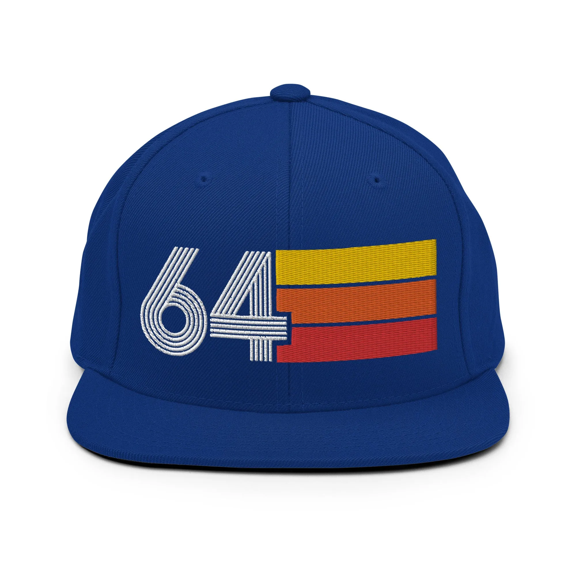 64 - 1964 Retro Tri-Line Snapback Hat