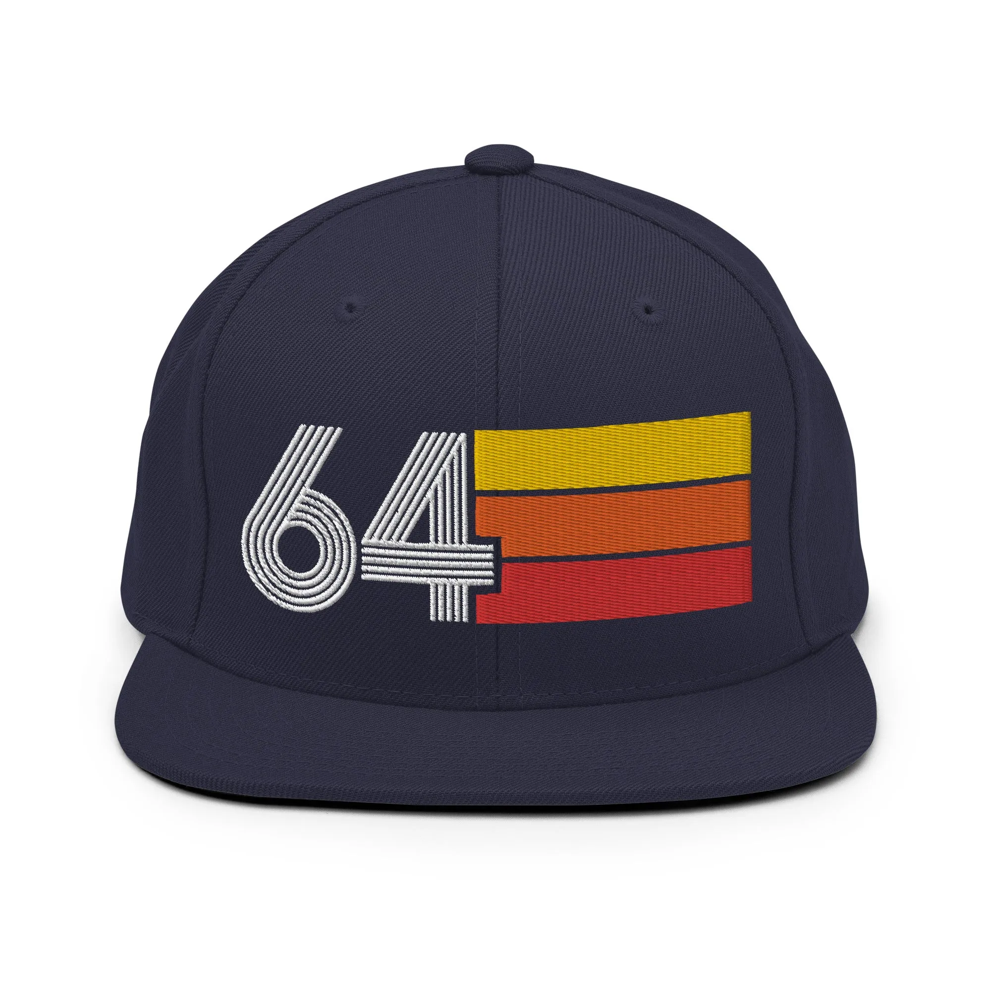 64 - 1964 Retro Tri-Line Snapback Hat