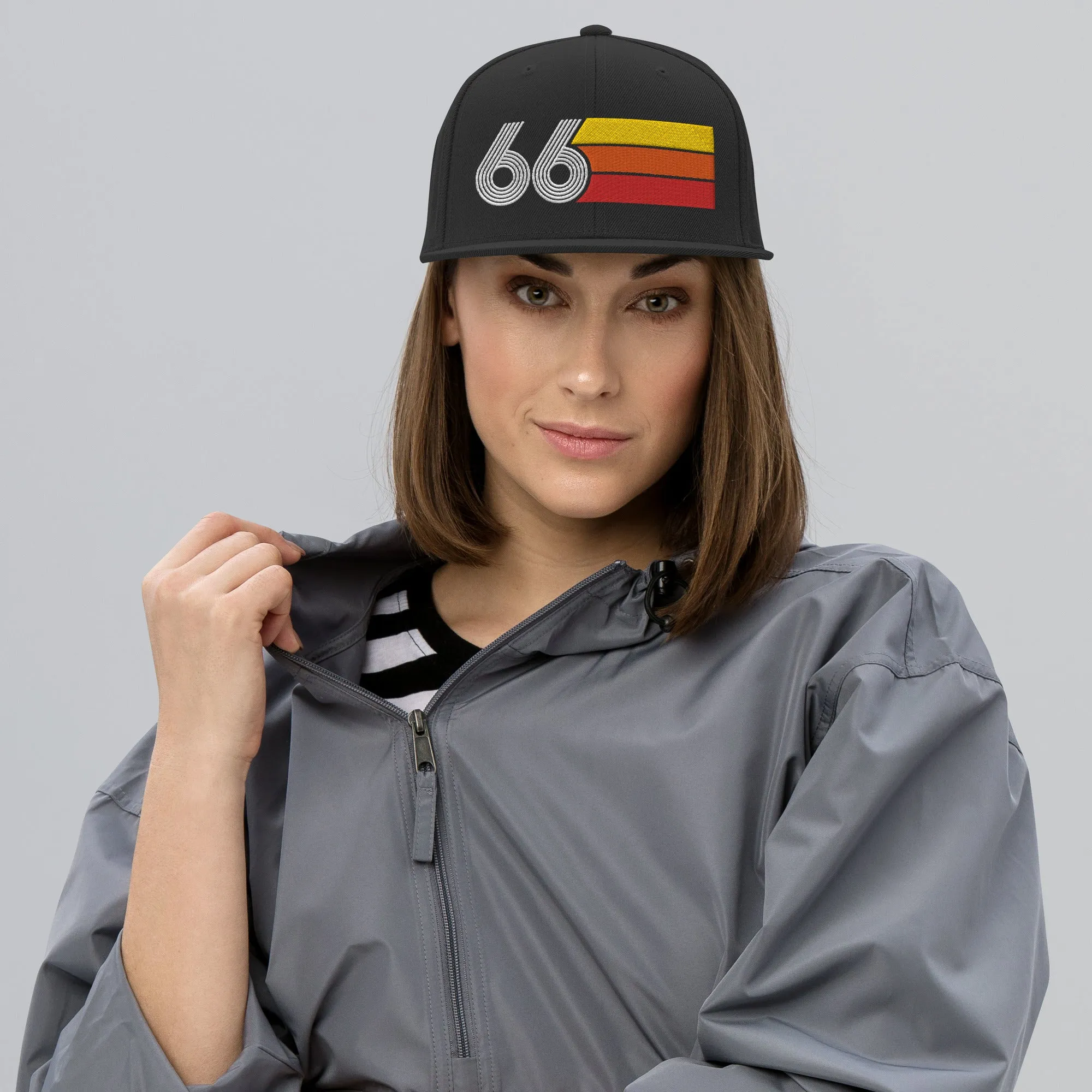 66 - 1966 Retro Tri-Line Snapback Hat