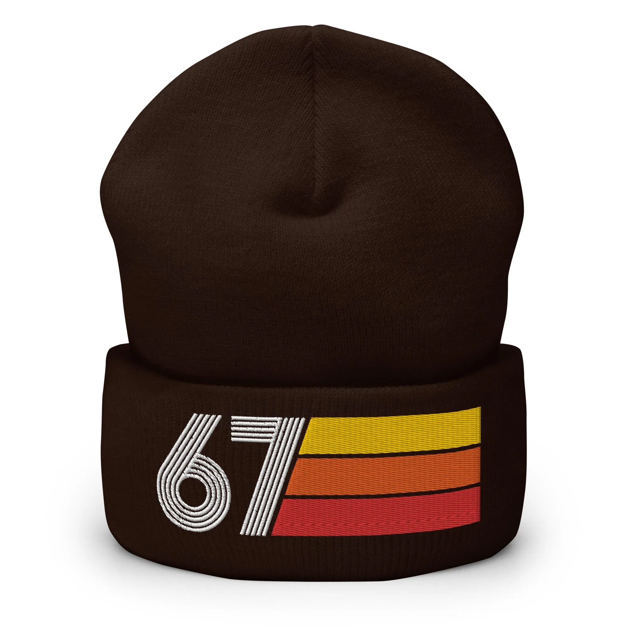 67 - 1967 Retro Tri-Line Cuffed Beanie