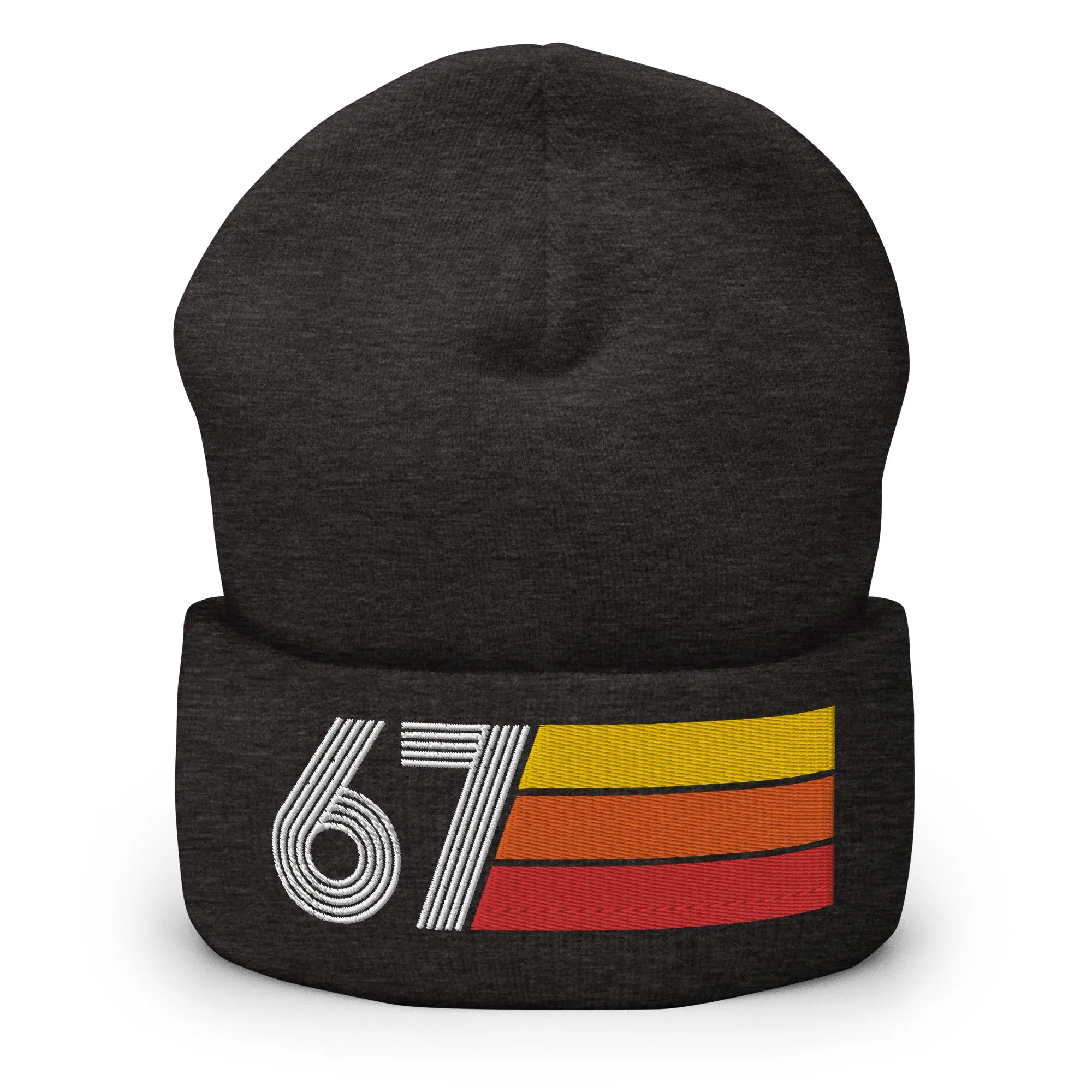 67 - 1967 Retro Tri-Line Cuffed Beanie