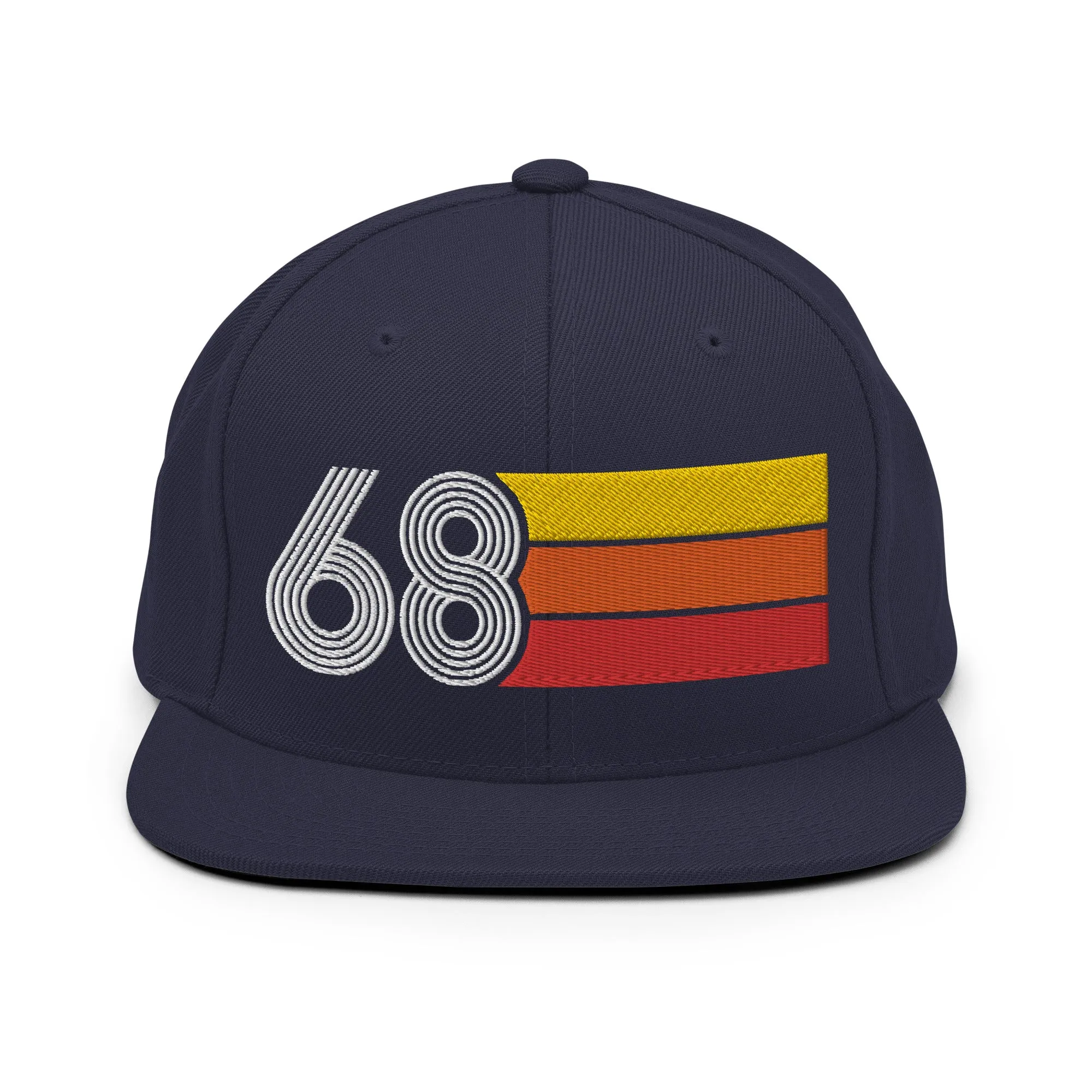 68 - 1968 Retro Tri-Line Snapback Hat