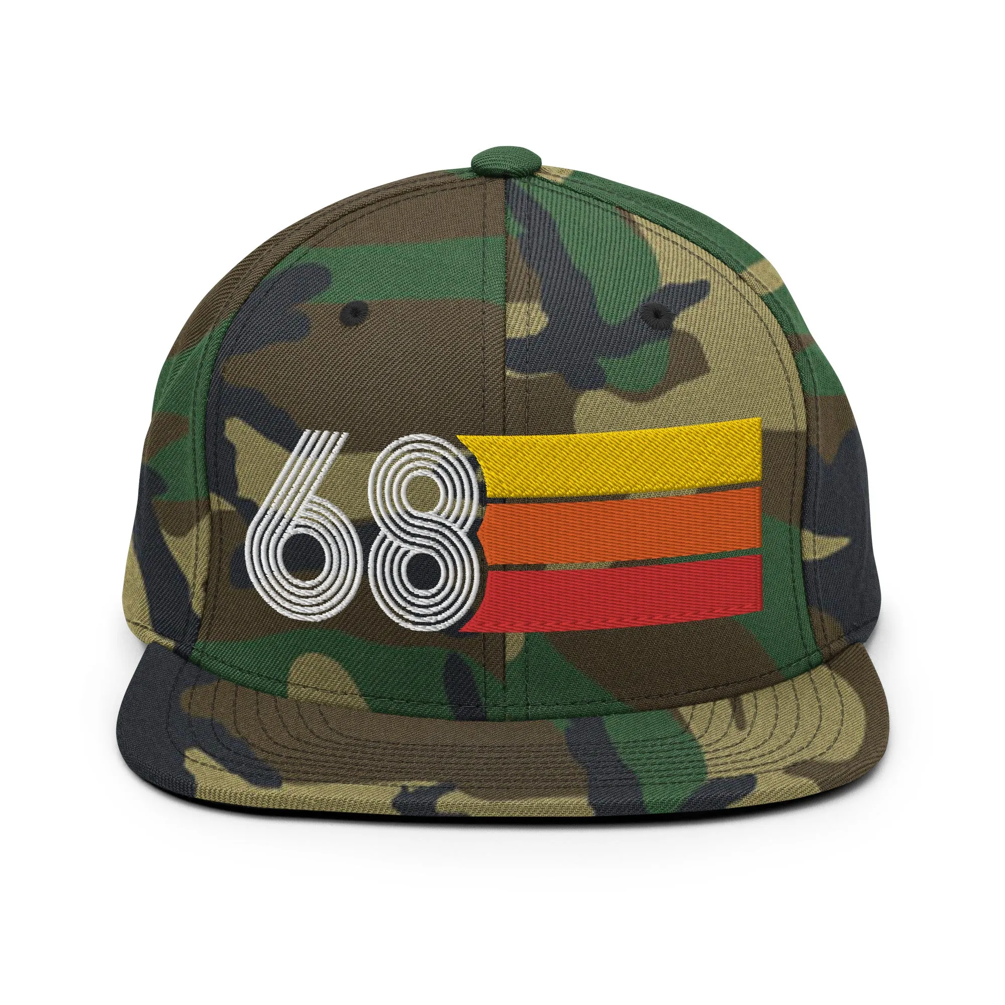 68 - 1968 Retro Tri-Line Snapback Hat