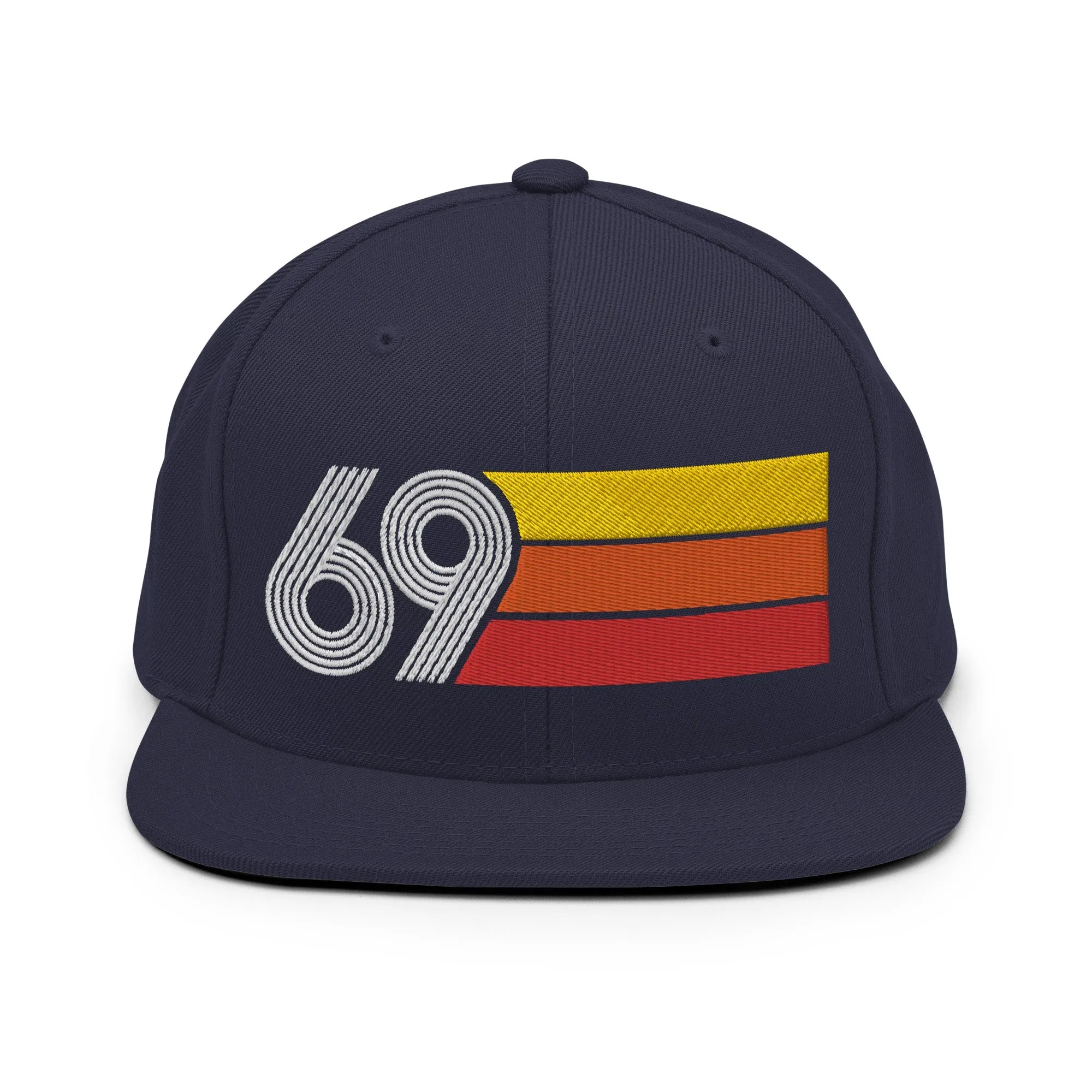 69 - 1969 Retro Tri-Line Snapback Hat