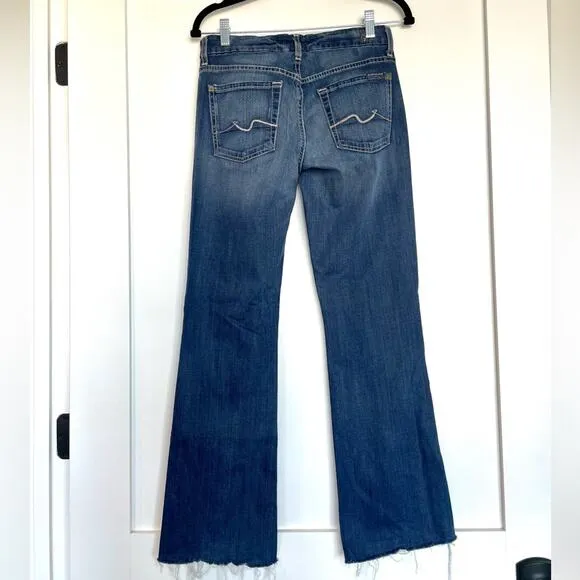 7 For All Mankind Kimmie Bootcut Dark Wash Mid Rise Jeans Size 27