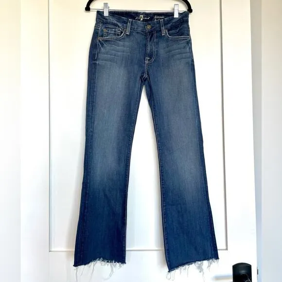 7 For All Mankind Kimmie Bootcut Dark Wash Mid Rise Jeans Size 27