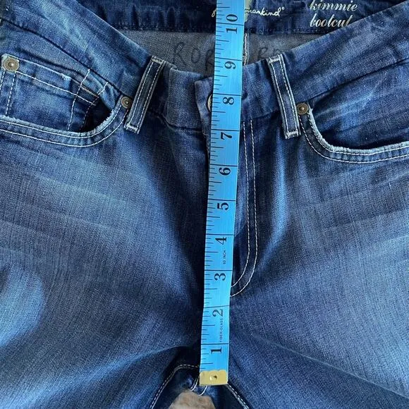 7 For All Mankind Kimmie Bootcut Dark Wash Mid Rise Jeans Size 27
