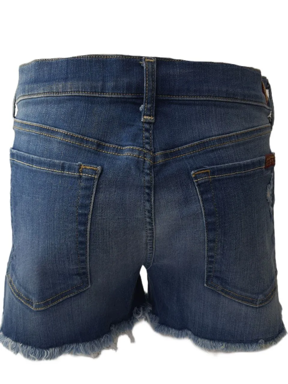7 FOR ALL MANKIND Women's Blue Distressed 5 Pockets Shorts #5088886 32 NWT