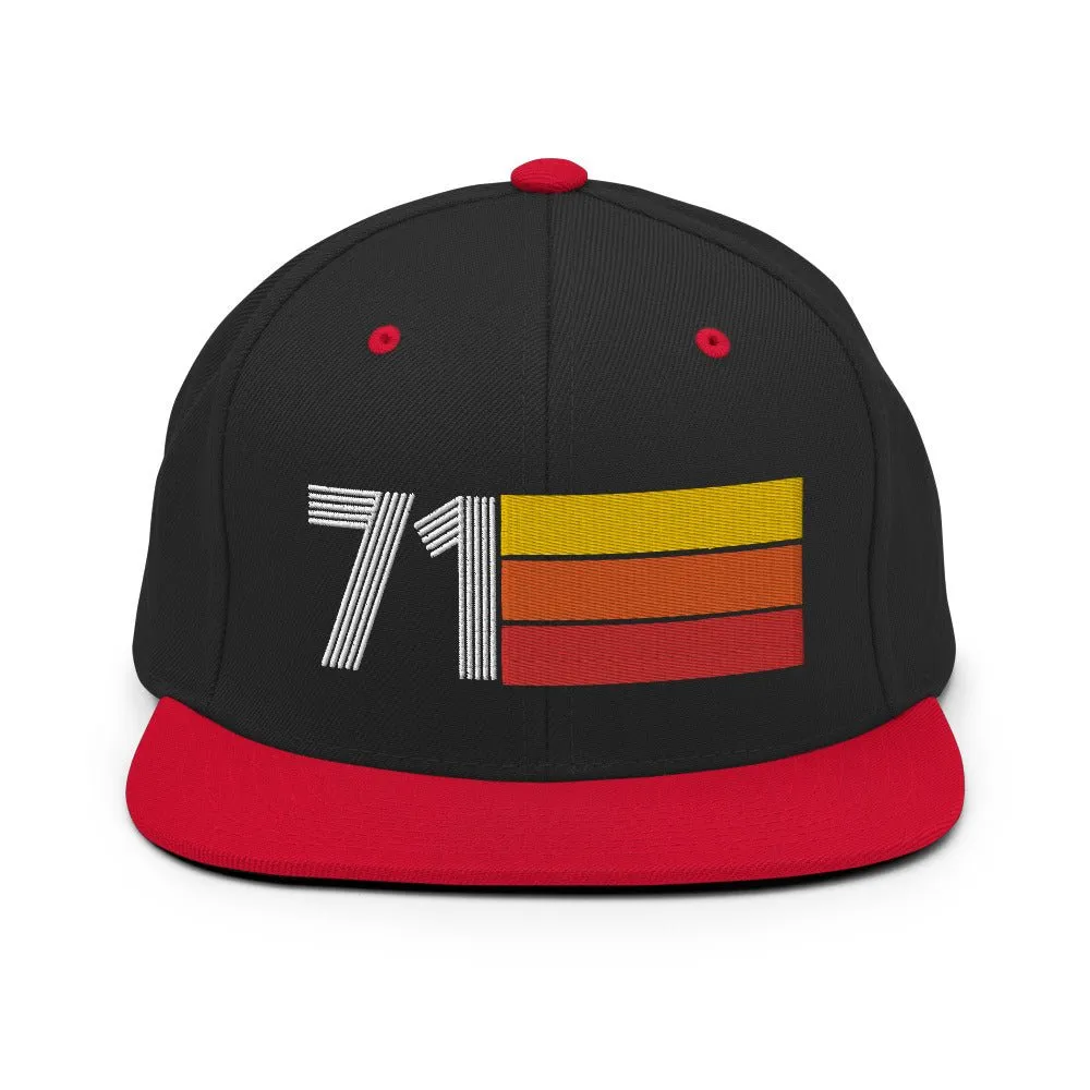 71 - 1971 Retro Tri-Line Snapback Hat