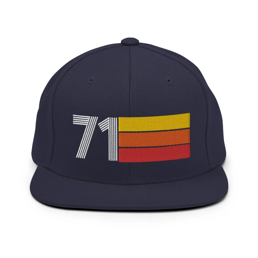 71 - 1971 Retro Tri-Line Snapback Hat