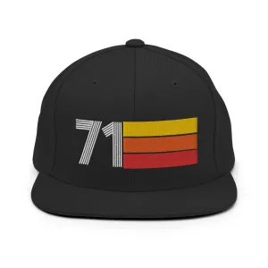 71 - 1971 Retro Tri-Line Snapback Hat