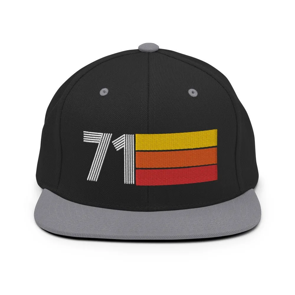 71 - 1971 Retro Tri-Line Snapback Hat