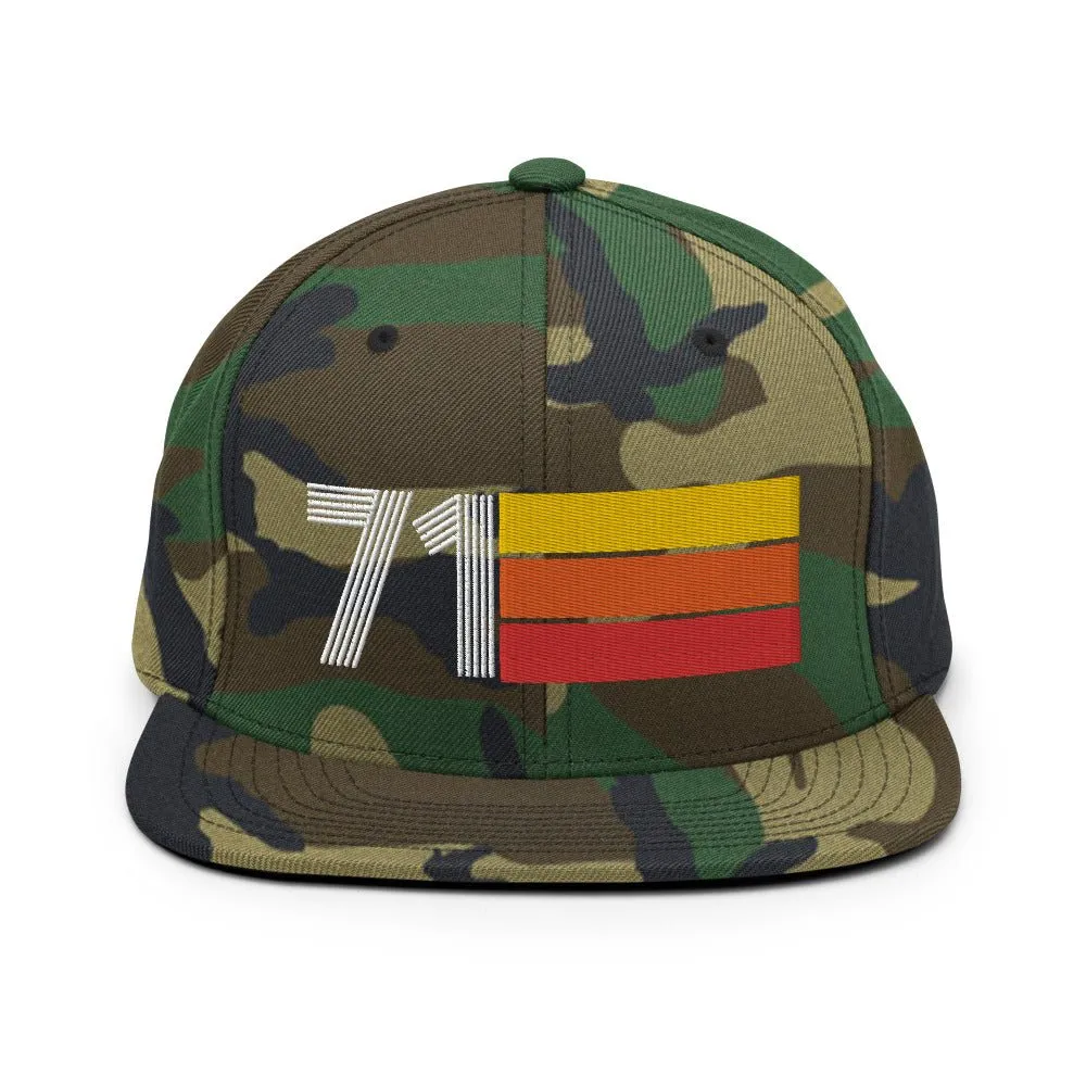 71 - 1971 Retro Tri-Line Snapback Hat