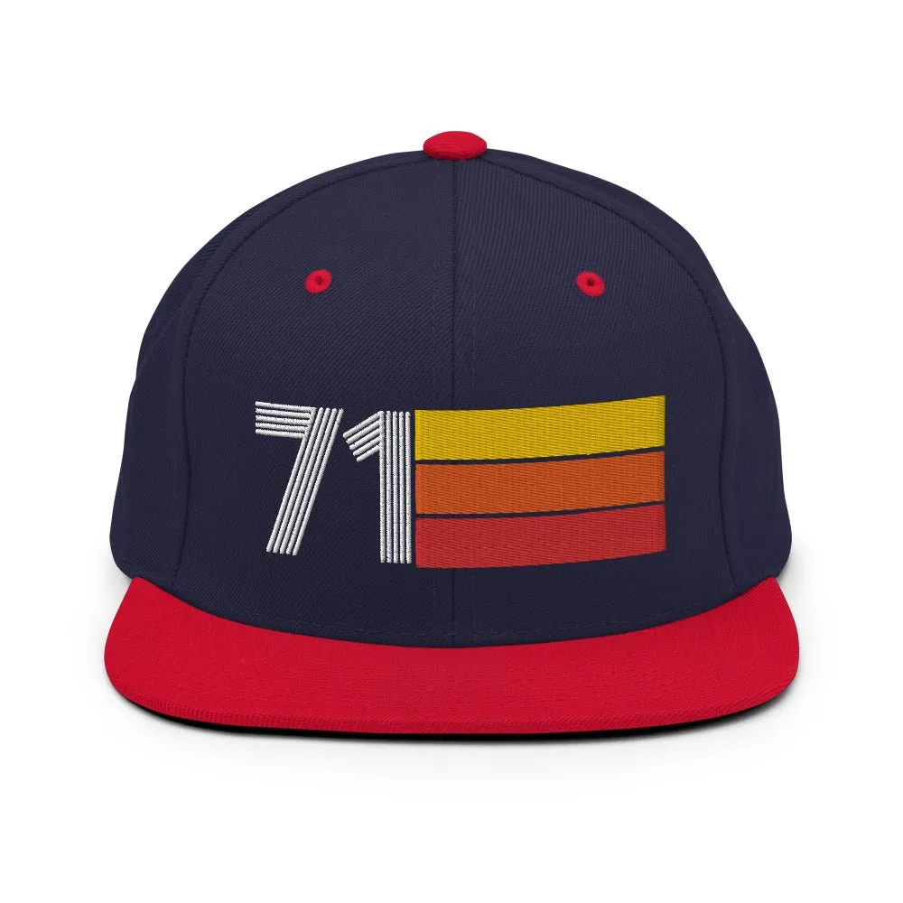 71 - 1971 Retro Tri-Line Snapback Hat