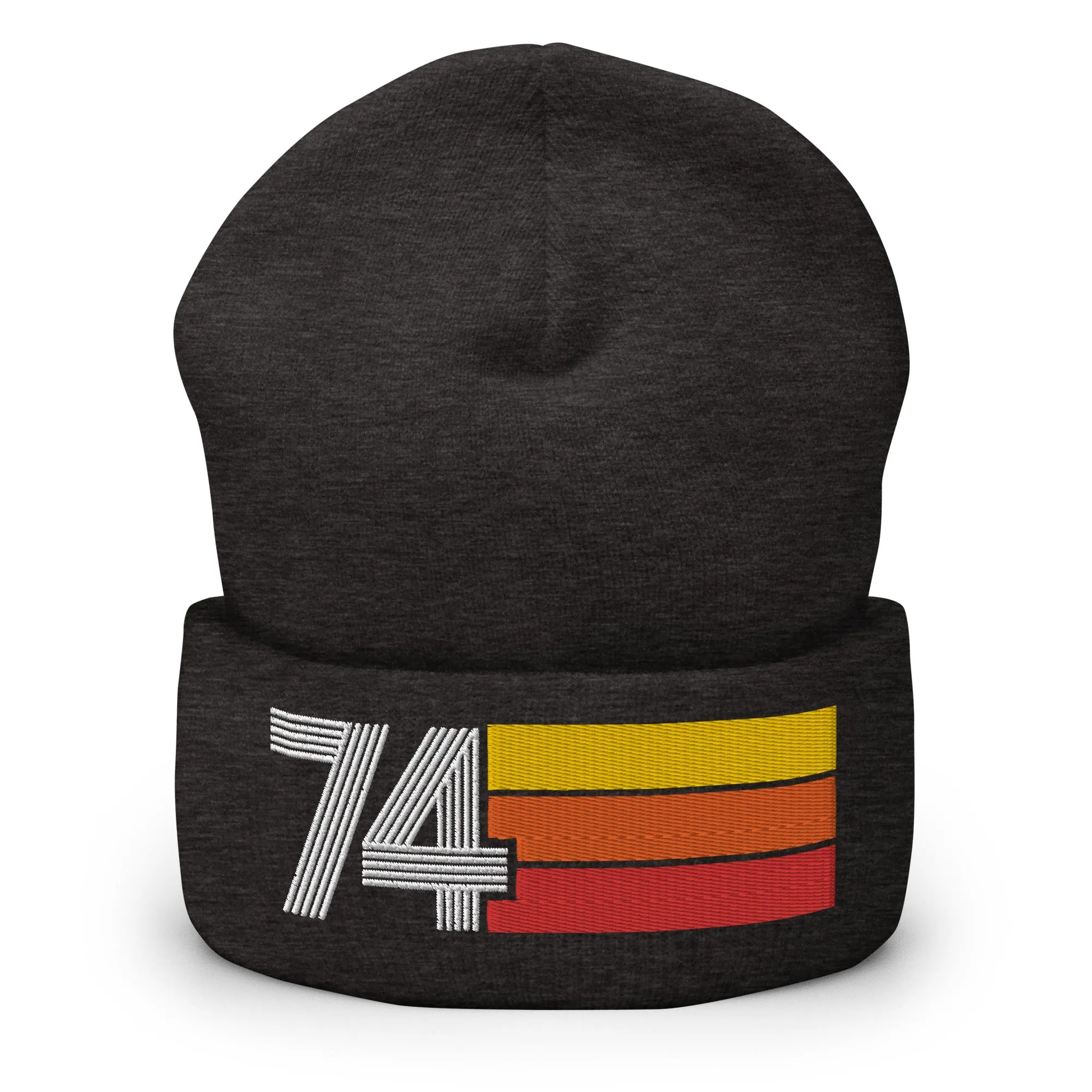 74 - 1974 Retro Tri-Line Cuffed Beanie