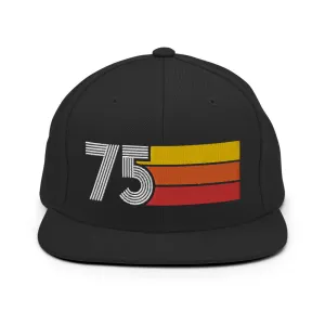 75 - 1975 Retro Tri-Line Snapback Hat