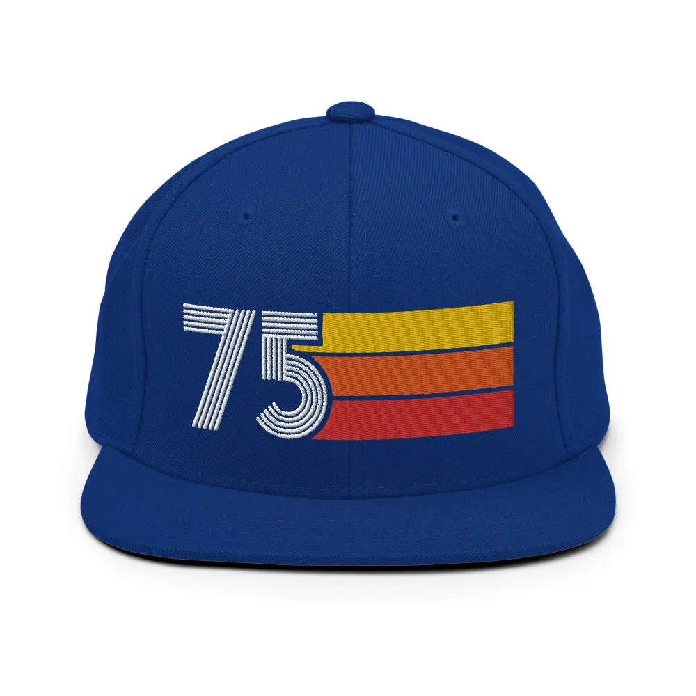 75 - 1975 Retro Tri-Line Snapback Hat