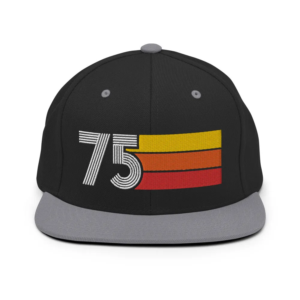 75 - 1975 Retro Tri-Line Snapback Hat
