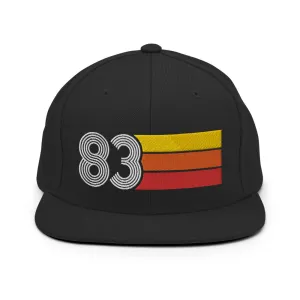 83 - 1983 Retro Tri-Line Snapback Hat