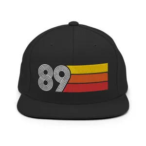 89 - 1989 Retro Tri-Line Snapback Hat